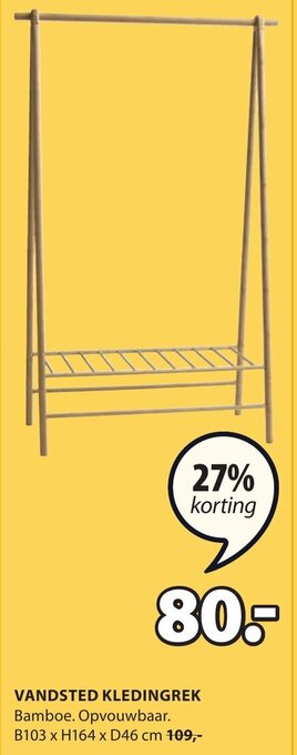 Jysk Vandsted Kledingrek aanbieding