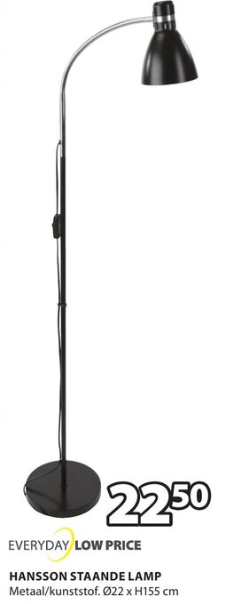 Jysk Hansson Staande Lamp aanbieding