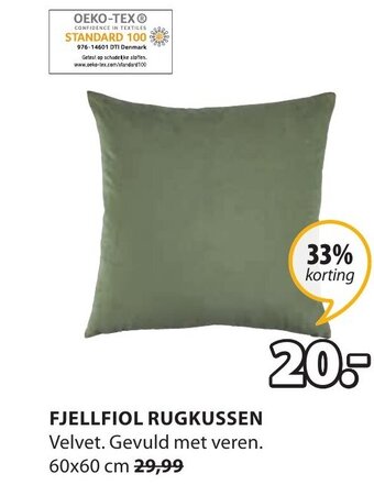 Jysk Fjellfiol Rugkussen aanbieding