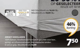 Jysk Jersey Hoeslaken aanbieding
