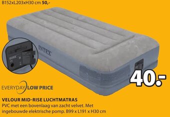 Jysk Velour Mid-Rise Luchtmatras aanbieding