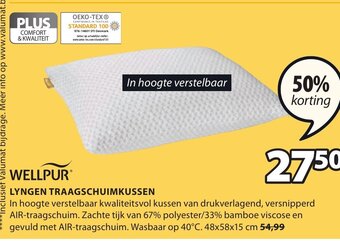 Jysk Wellpur Lyngen Traagschuimkussen aanbieding