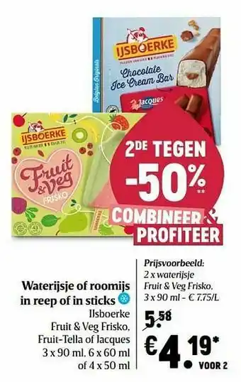 Delhaize Waterijsje fruit + veg frisko aanbieding