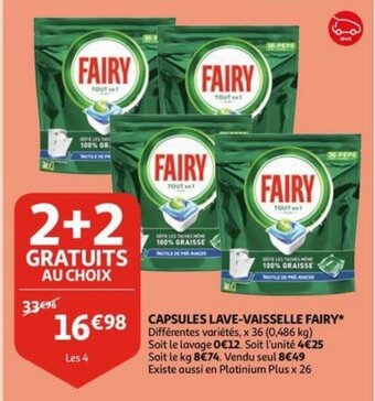 Auchan Fairy Capsules Lave Vaisselle aanbieding