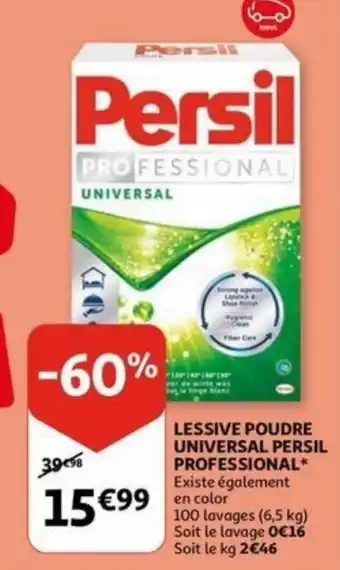 Auchan Persil Lessive Poudre Universal Professional aanbieding