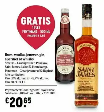 Delhaize Agricole royal ambré saint james aanbieding
