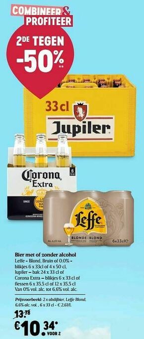 Delhaize Abdijbier leffe blond aanbieding