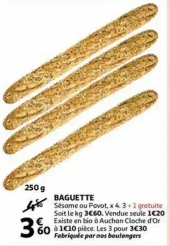 Auchan Baguette 250g aanbieding