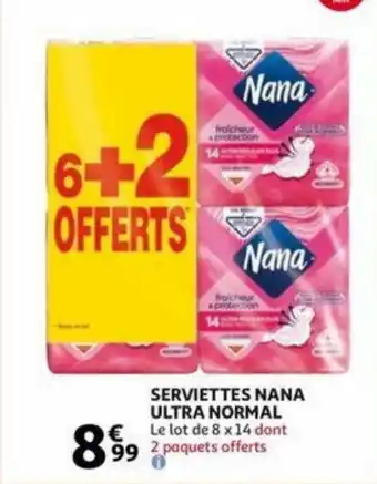 Auchan Nana Serviettes Ultra Normal aanbieding