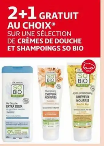 Auchan So Bio Cremes de Douche Et Shampoings aanbieding