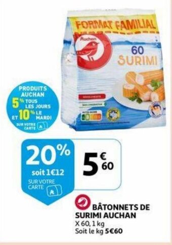 Auchan Batonnets De Surimi Auchan aanbieding