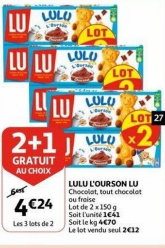 Auchan Lulu L'Ourson LU aanbieding