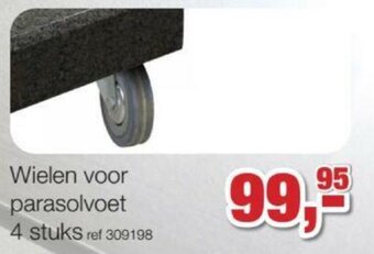 Wielen voor parasolvoet
