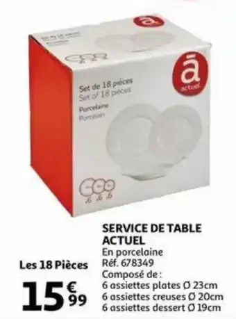 Auchan Service de Table Actuel aanbieding