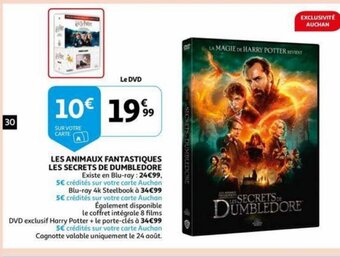 Auchan Les Animaux Fantastiques- Les Secrets De Dumbledore aanbieding