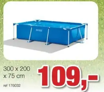 Paradisio Intex Metal Frame opzetzwembad 300x200x75cm aanbieding