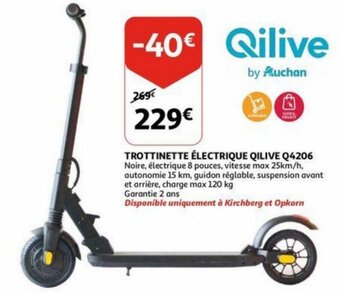 Auchan Qilive Trottinette Electrique Q4206 aanbieding