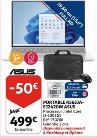 Auchan Asus Portable R565JA-EJ2420W aanbieding