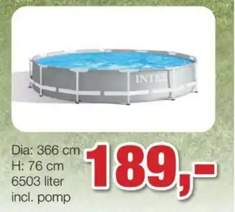 Paradisio Intex Prism Frame Oval Opzetzwembad aanbieding