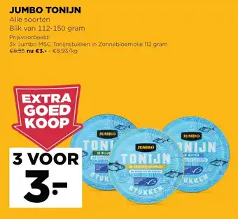 Jumbo Jumbo tonijn 112-150 gram aanbieding