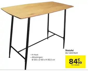Carrefour Statafel B120 x D60 x H 95.5 cm aanbieding