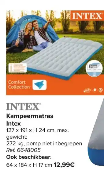 Carrefour Kampeermatras intex 64 x 184 x h 17 cm aanbieding