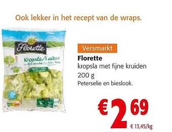 Colruyt Florette kropsla met fijne kruiden aanbieding