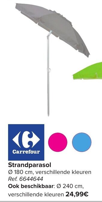 Carrefour Strandparasol 180 cm aanbieding