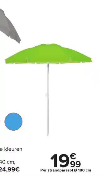 Carrefour Per strandparasol 180cm aanbieding