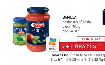 Spar Barilla aanbieding