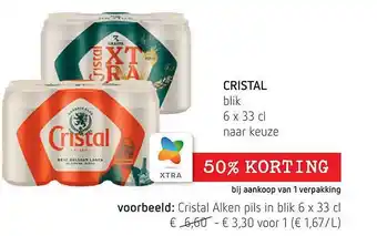 Spar Cristal blik aanbieding