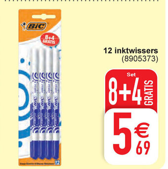 Cora BiC 12 inktwissers aanbieding