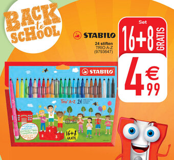 Cora Stabilo 24 stiften Trio A-Z aanbieding