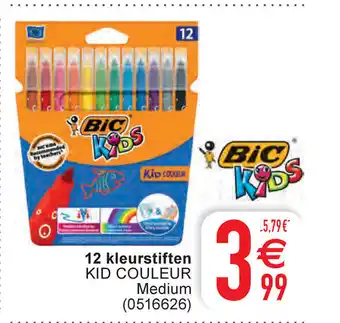 Cora BiC 12 kleurstiften Kid Couleur aanbieding
