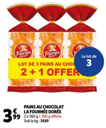 Auchan Pains Au Chocolat La Fournee Doree aanbieding