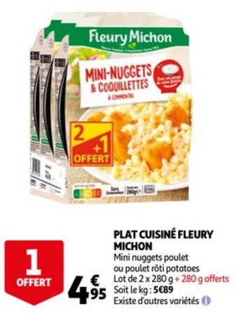 Auchan Plat Cuisine Fleury Michon aanbieding
