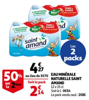 Auchan Eau Minerale Naturelle Saint Amand aanbieding