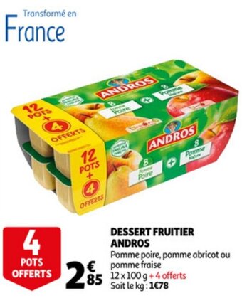 Dessert Fruitier Andros