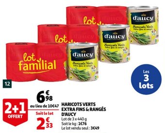 Auchan Haricots Verts Extra Fins & Ranges D'Aucy aanbieding