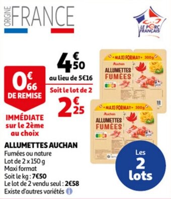 Auchan Allumettes Auchan aanbieding