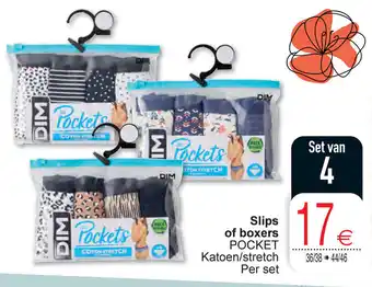 Cora DIM Slips of boxers Pocket set van 4 aanbieding