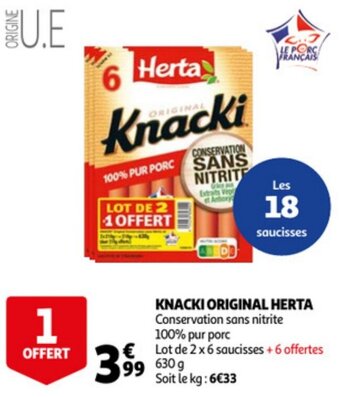 Auchan Knacki Original Herta aanbieding