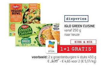 Spar Iglo green cuisine aanbieding