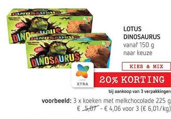 Spar Lotus dinosaurus aanbieding
