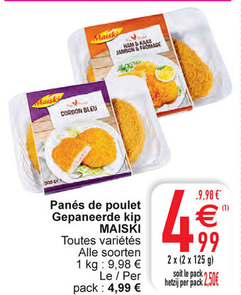 Cora Panes De Poulet Gepaneerde Kip Maiski aanbieding