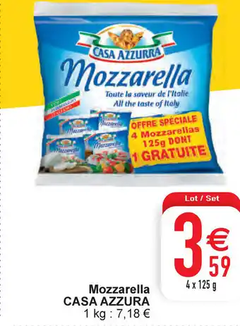 Cora Casa Azzura Mozzarella 4 x 125g aanbieding