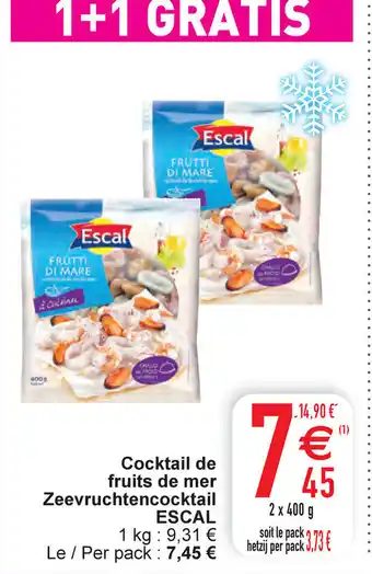 Cora Escal Cocktail de Fruits de mer 2 x 400g aanbieding