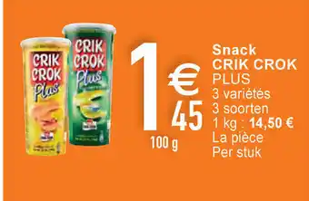 Cora Crik Crok Snack 100g aanbieding