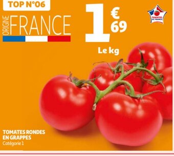 Auchan Tomates Rondes en Grappes aanbieding