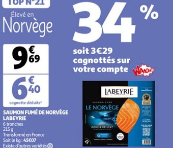 Auchan Saumon Fume De Norvege LA Petite Fabrique aanbieding